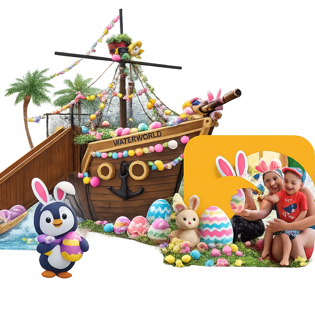 Easter fun at the Waterworld pirate ship